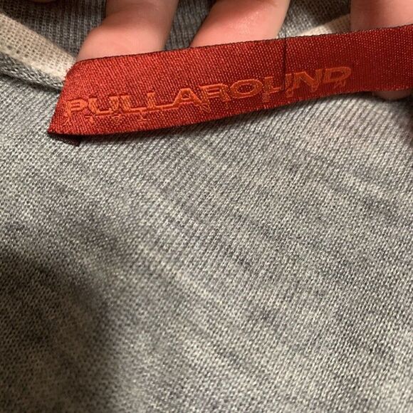 pullaround womens 100% cashmere gray long sleeve sweater top 40 small Italy - Picture 3 of 4